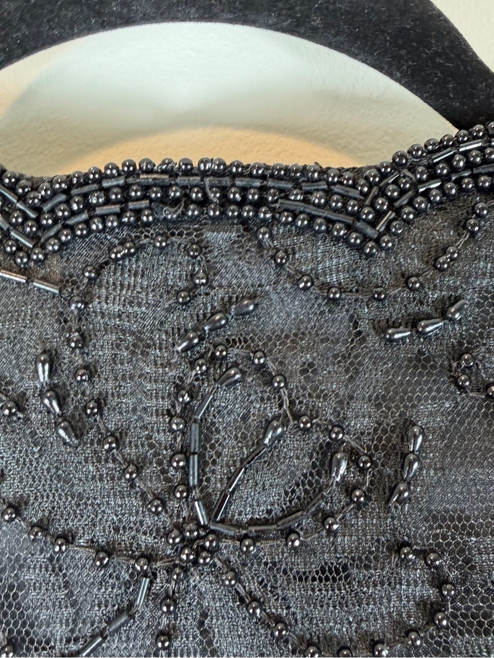 Vintage Brilliante Black Beaded Cropped Sequin Jacket Size Medium - Picture 6 of 7